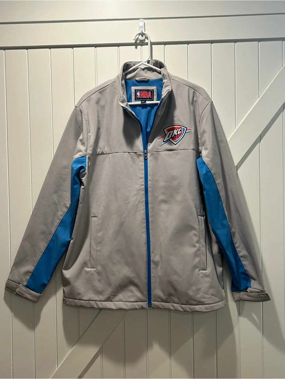 NBA Oklahoma City OKC Thunder Zip Shell Jacket Large